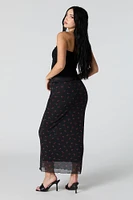 Jupe midi en filet