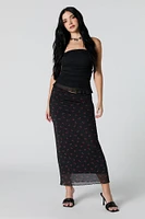 Jupe midi en filet
