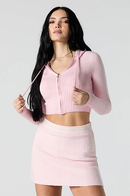 Striped Waist Knit Mini Skirt