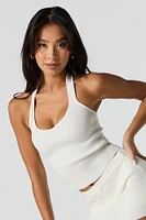 Ribbed Knit Halter Top