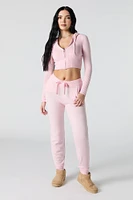 Jogger en tricot à taille coulissante