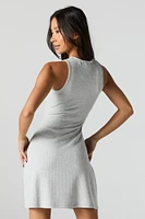 Ribbed A Line Mini Dress