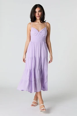 Sweetheart Tie Back Midi Dress