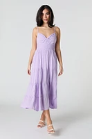 Sweetheart Tie Back Midi Dress
