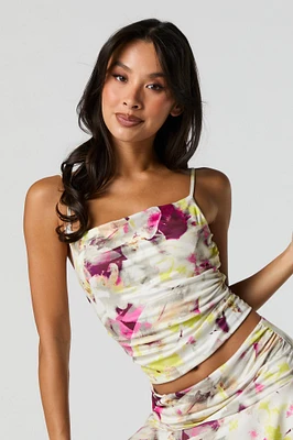 Cowl Neck Ruched Tank