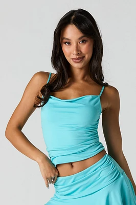 Cowl Neck Ruched Tank