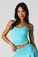 Cowl Neck Ruched Tank