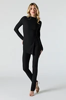 Legging côtelé avec fente