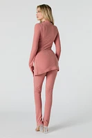 Legging côtelé avec fente