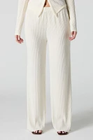 Pantalon à jambe large textur