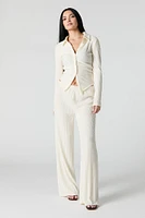 Textured Wide Leg Pant