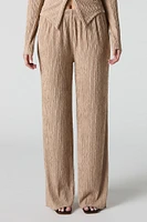 Pantalon à jambe large textur