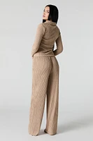 Pantalon à jambe large textur