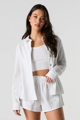 Short fluide en mélange de lin
