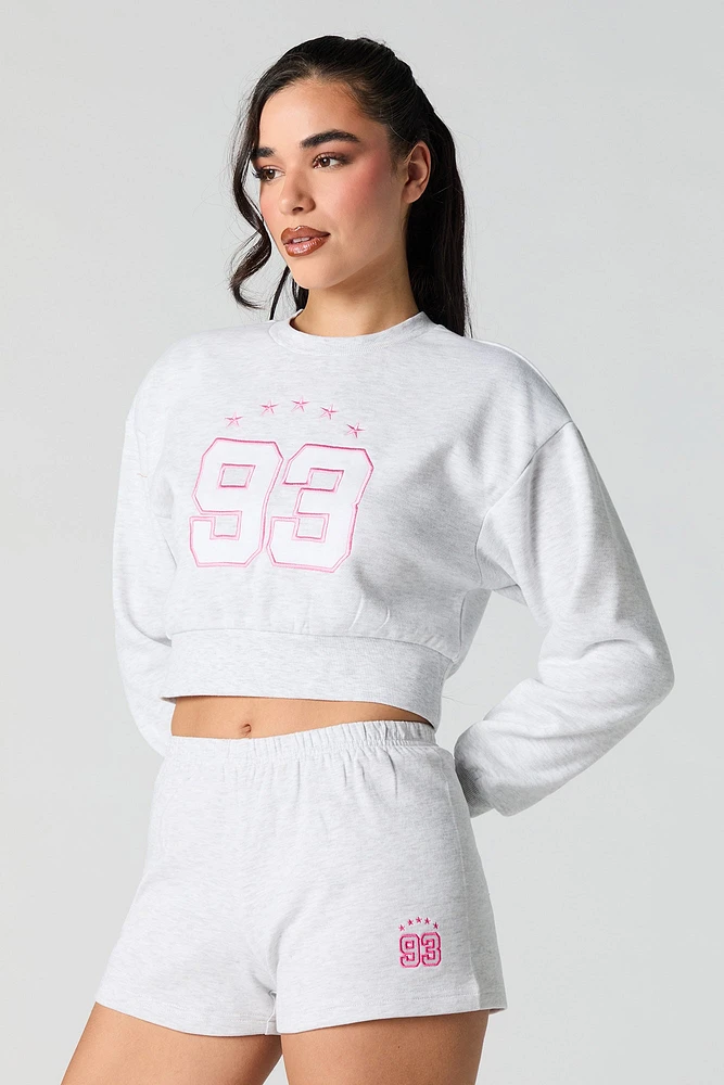 Active Embroidered French Terry Short