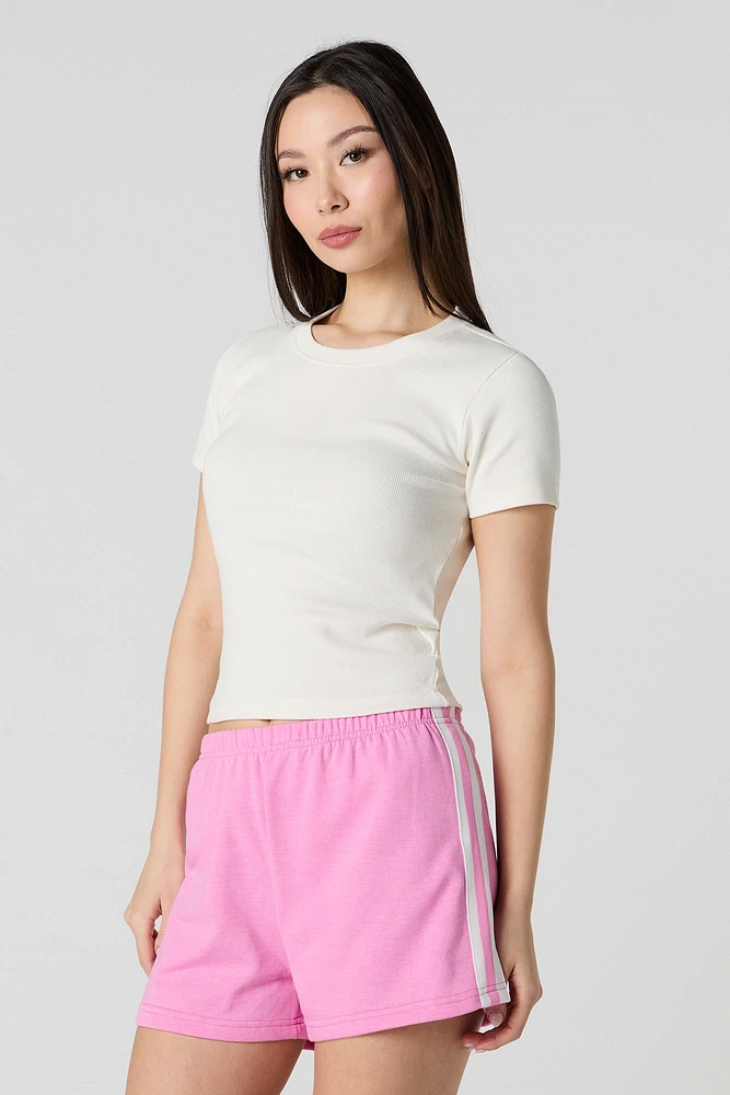 Short en molleton avec rayures latérales