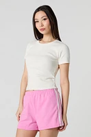 Side Striped Fleece Short