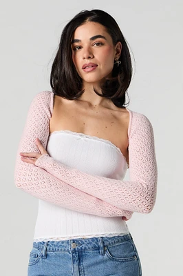 Boléro en tricot de pointelle