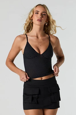Mesh V-Neck Cami