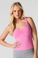 Camisole cintrée à encolure en coeur