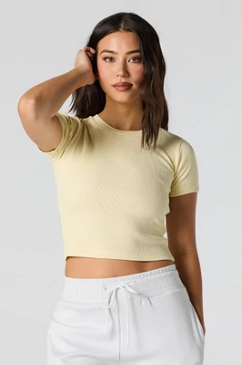 Ribbed Cropped T-Shirt