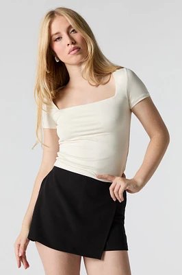 Contour Square Neck Short Sleeve Top