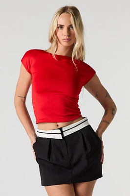 Contour Open Back Short Sleeve Top