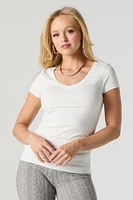 Solid V-Neck T-Shirt