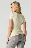 Solid V-Neck T-Shirt