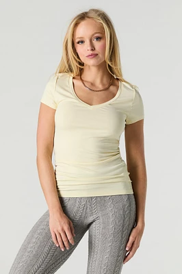 Solid V-Neck T-Shirt