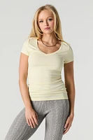 Solid V-Neck T-Shirt