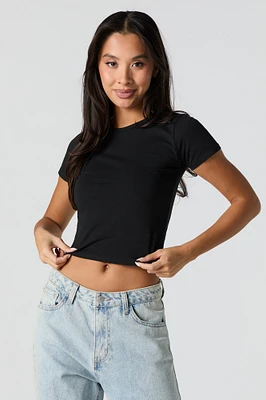 T-shirt ras du cou ultracourt