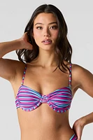 Striped Bra Bikini Top
