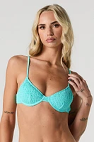 Crinkle Bra Bikini Top