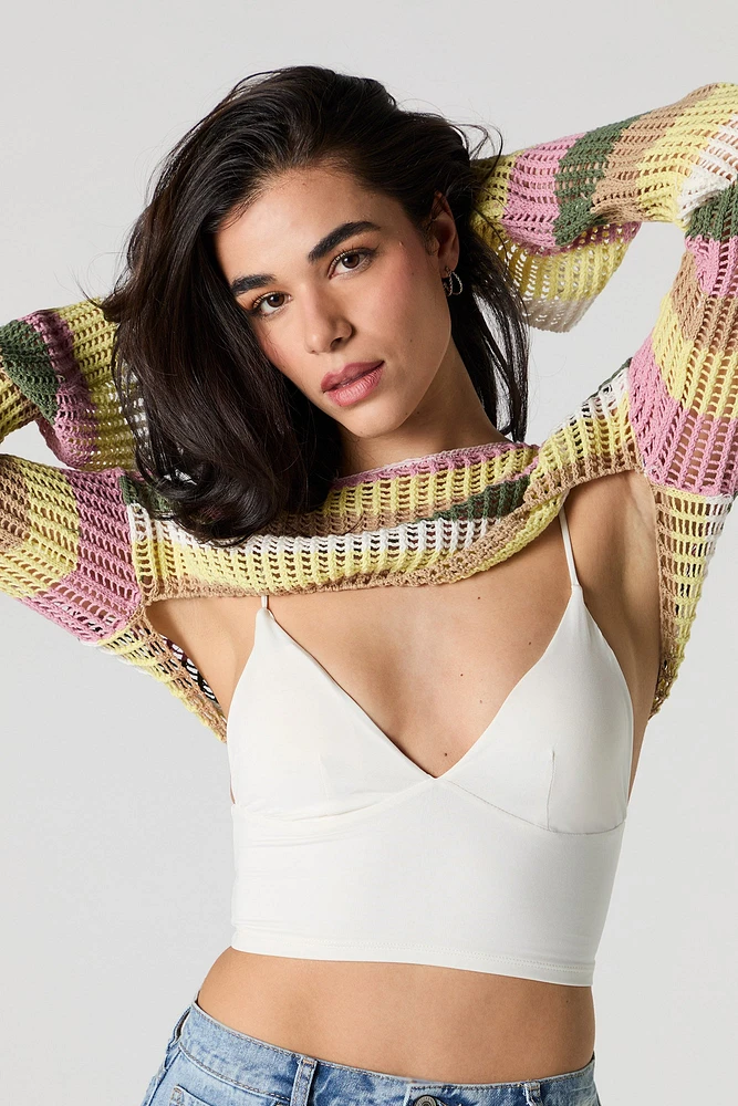 Open Knit Ultra Cropped Sweater