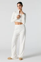 Active Ribbed Zip-Up Long Sleeve Top