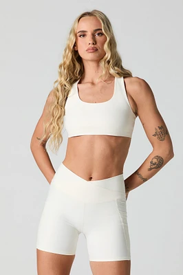 Short de cycliste à taille croisée