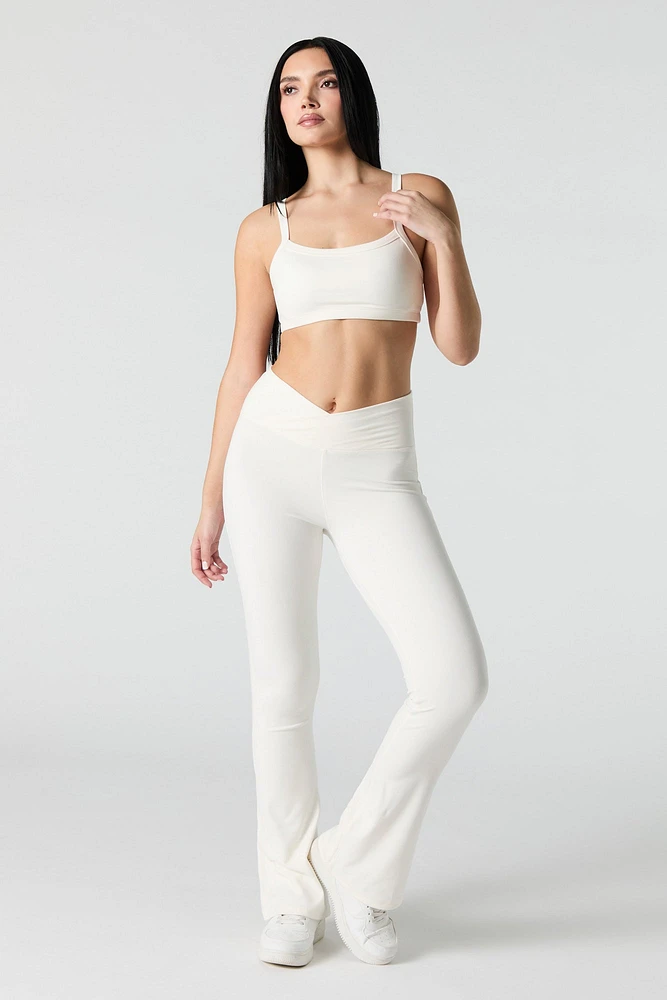 Active Crossover Waist Flare Legging