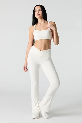 Active Crossover Waist Flare Legging