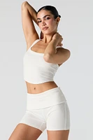Short côtelé à bande de taille repliée Active