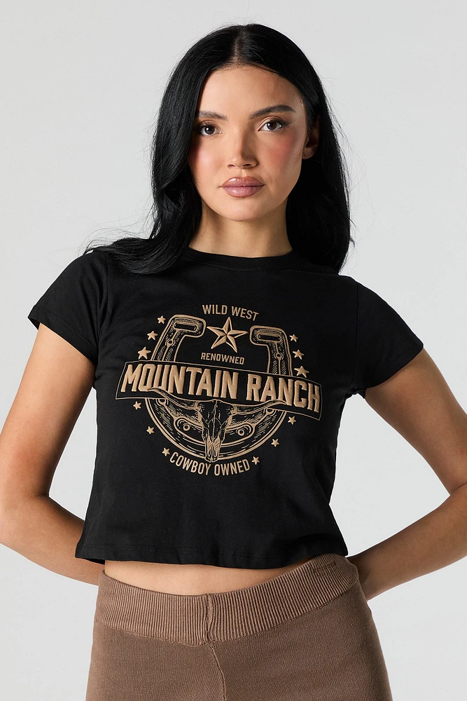 T-shirt court à imprimé Mountain Ranch