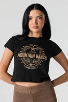 T-shirt court à imprimé Mountain Ranch