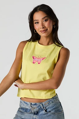 Embroidered Muscle Tank