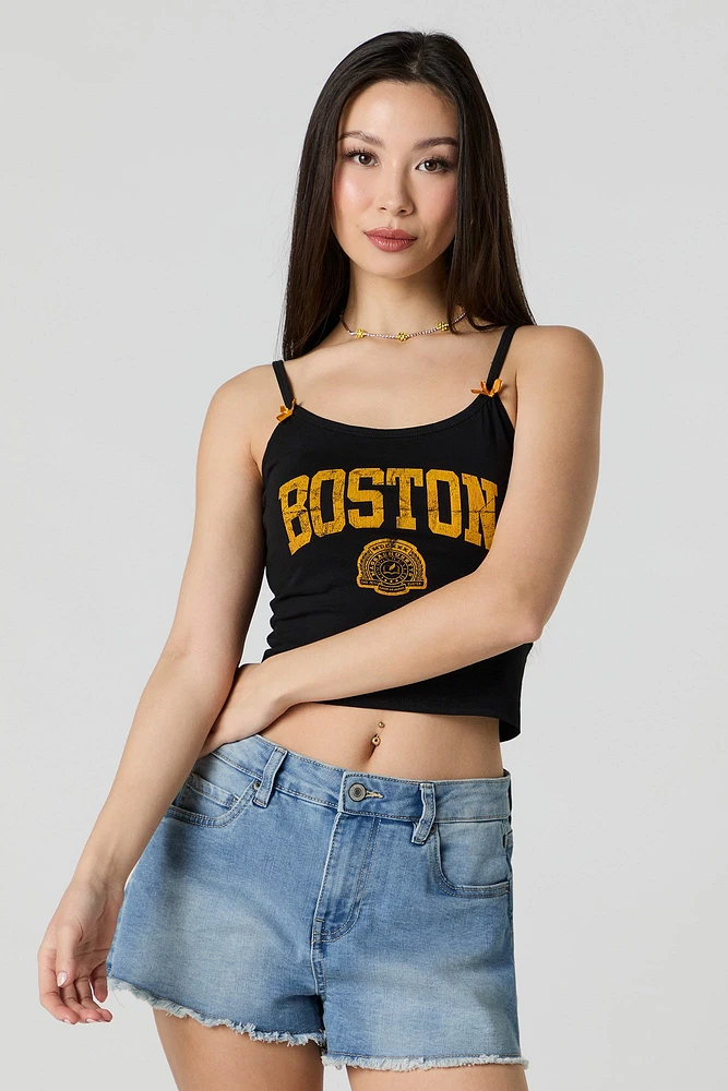 Graphic Bow Detail Tank