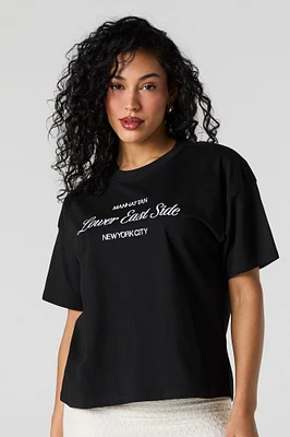 T-shirt avec motif brodé Lower East Side