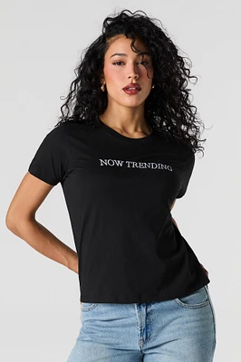 T-shirt avec motif brodé Now Trending