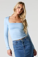 Contour Square Neck Long Sleeve Top