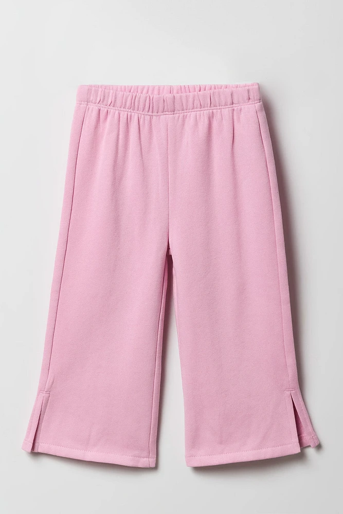 Pantalon en molleton jambe large pour toute-petite