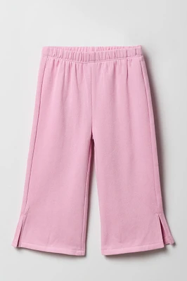 Pantalon en molleton jambe large pour toute-petite