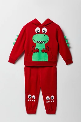 Toddler Boy 3D Critter Hoodie & Jogger 2 Piece Set
